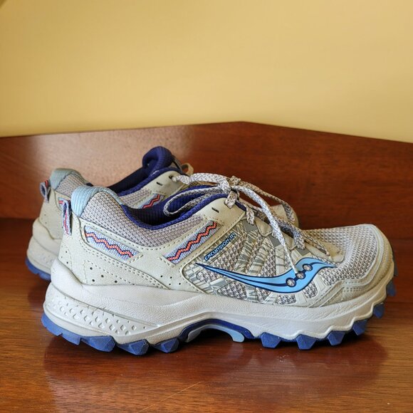 Saucony Women's Grid Excursion TR12 Trail Running Shoes S10451-1 Grey Blue 7.5 - Picture 1 of 8